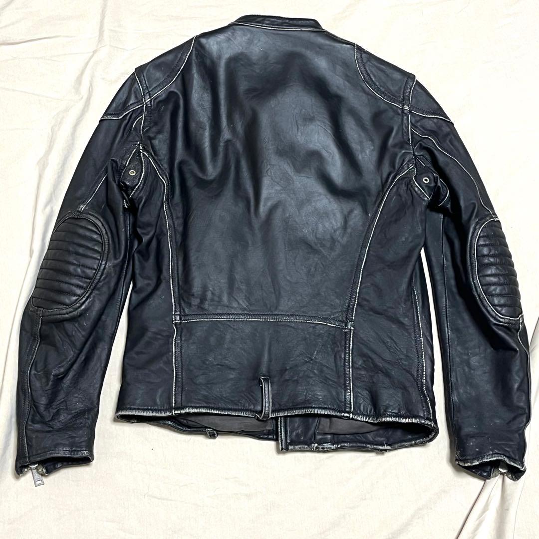 希少】ポールスミス ホースレザージャケット 馬革 ダブルライダース