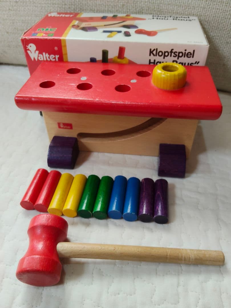 ハンマートイ　大工さん　木製　おもちゃ　ニック社　知育玩具 nic（ニック） 大工さん ハンマートイ たたくおもちゃ 誕生日 1歳 2