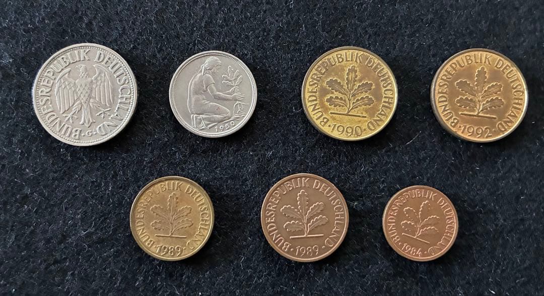 旧ドイツマルク（旧硬貨）コインセット 7枚 - メルカリ