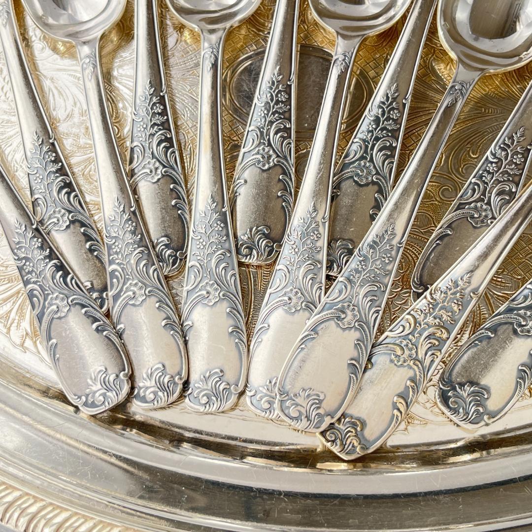 仏蘭西】 Louis XV テーブルフォーク / スプーン 12本