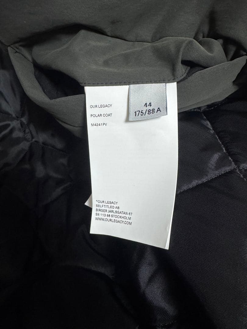 値下げ可】Our legacy 24aw polar coat size44 - メルカリ