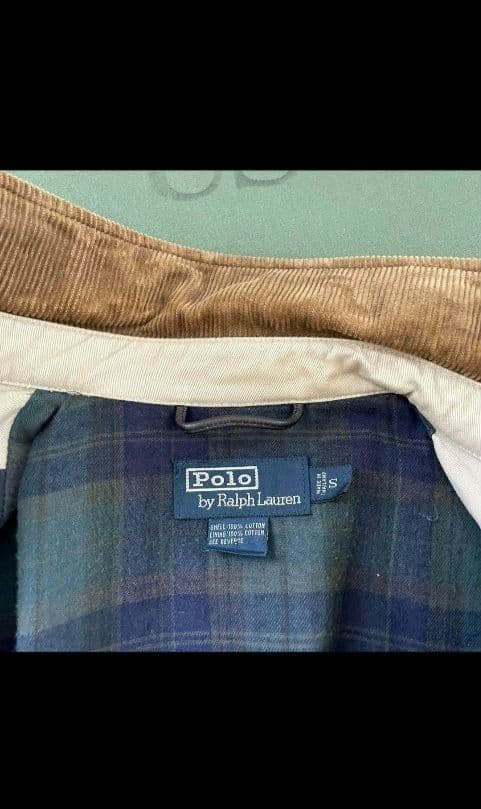 ラルフローレン スイングトップ 短丈 襟コーデュロイ ベージュ 裏地