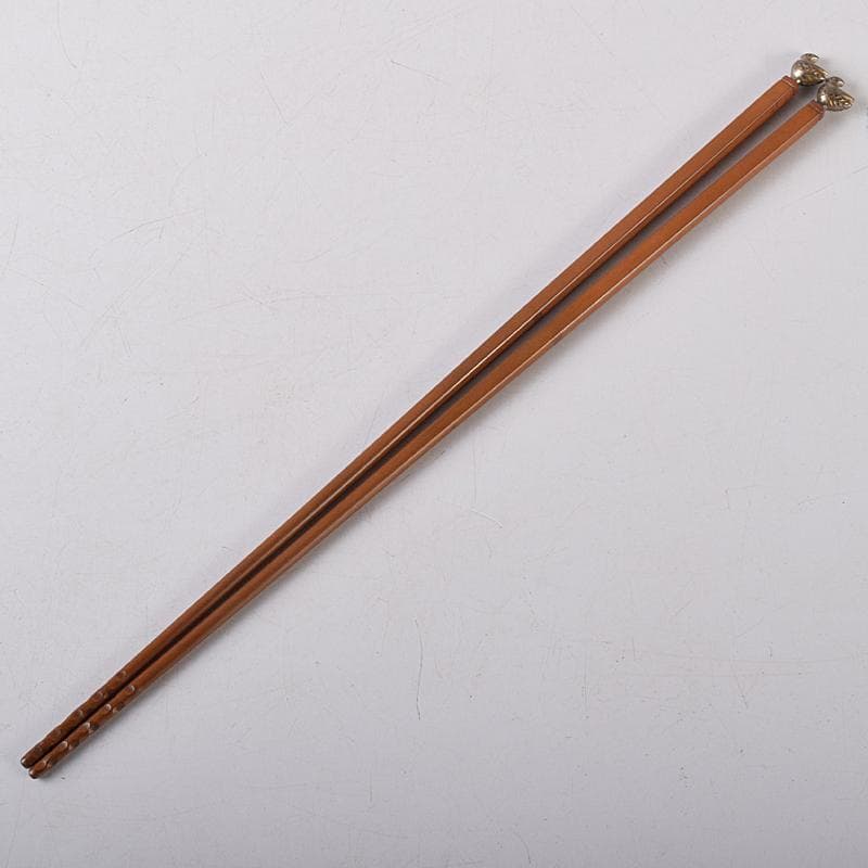 茶道具 釜師 高木治良兵衛作 南鐐鳥頭飾 火箸 共箱 C R8572 - メルカリ