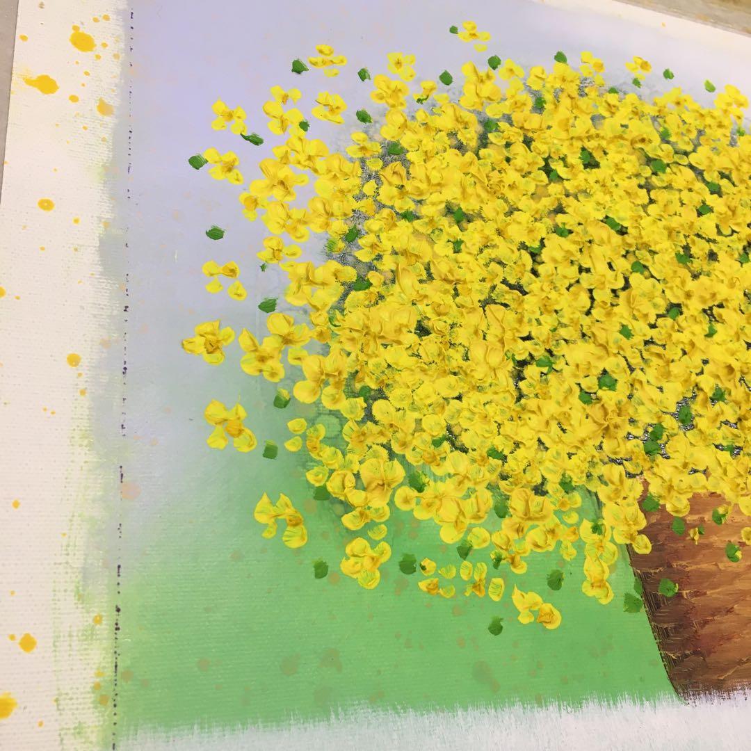 リームンロー 小花いっぱい(黄) 油彩 油絵 三浦昇 李文魯 - メルカリ