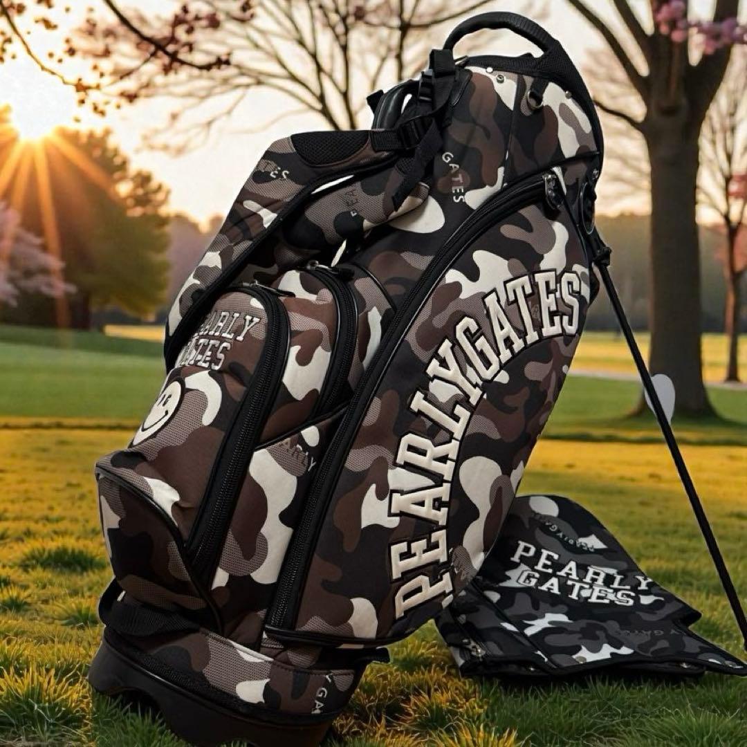 パーリーゲイツ キャディバッグ 迷彩 カモフラ ショルダー式 スタンド