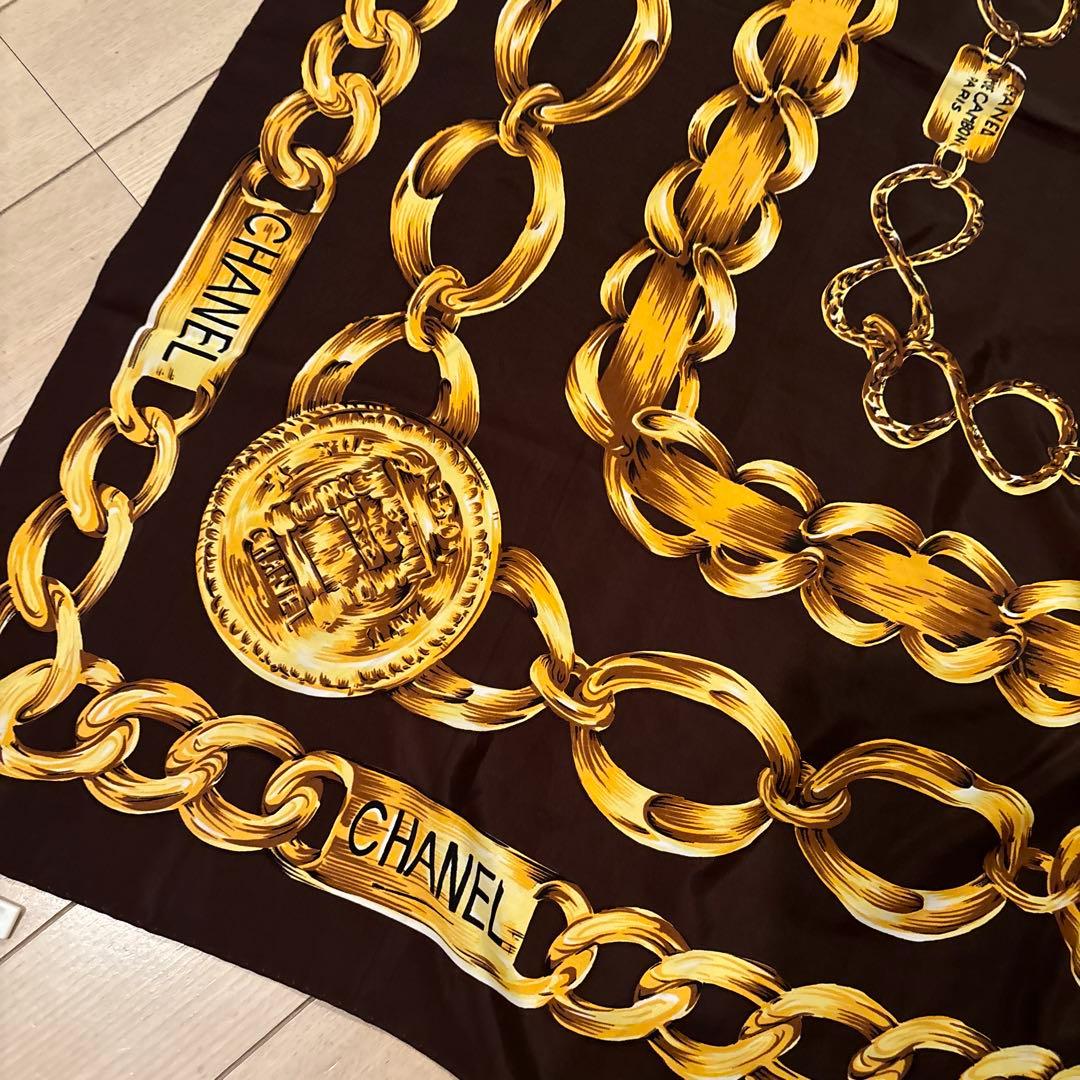 CHANEL ゴールドチェーン スカーフ