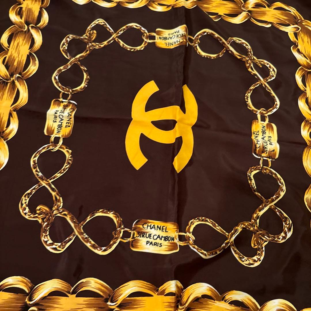 CHANEL ゴールドチェーン スカーフ