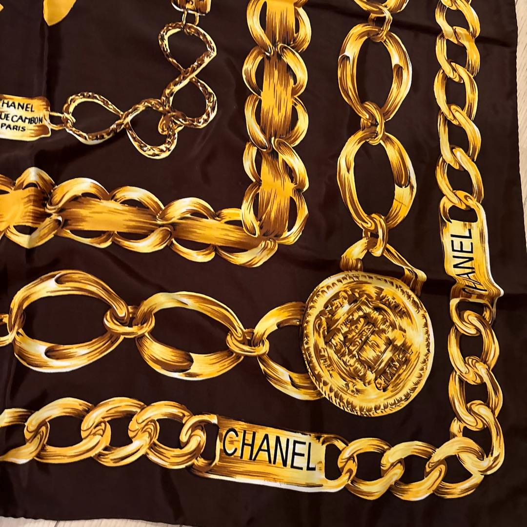 CHANEL ゴールドチェーン スカーフ