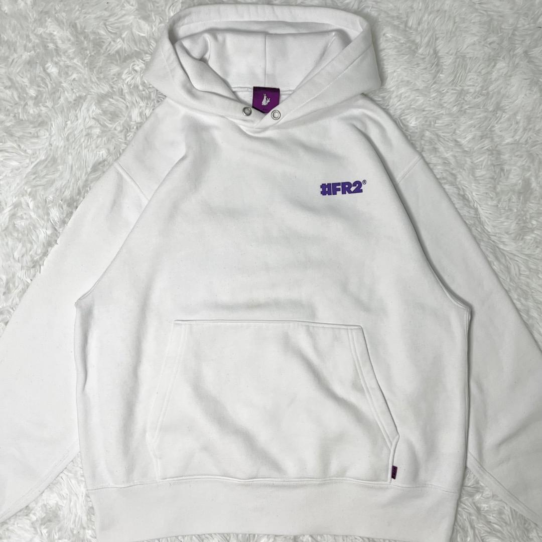 希少 エフアールツー #FR2 パーカー フーディ うさぎ M ホワイト 白