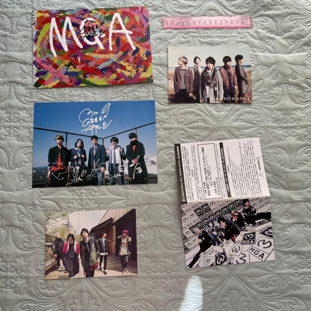 ミセスグリーンアップルクリアファイル　ポストカード　初期　ミセスグッズセット