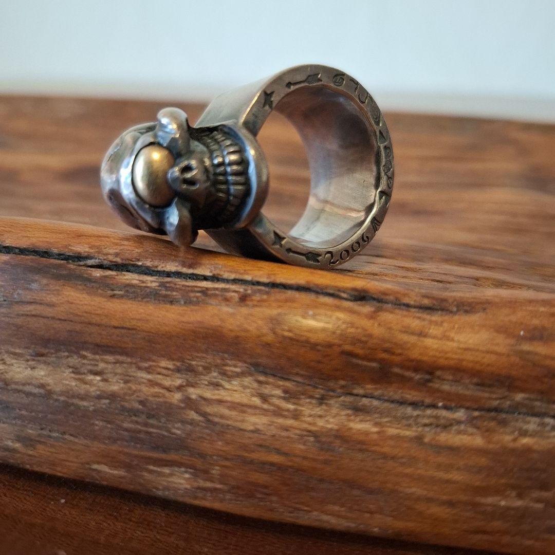 ベ*タ様 ストップライトスカルリング18金目21号 的を絞って生きろ