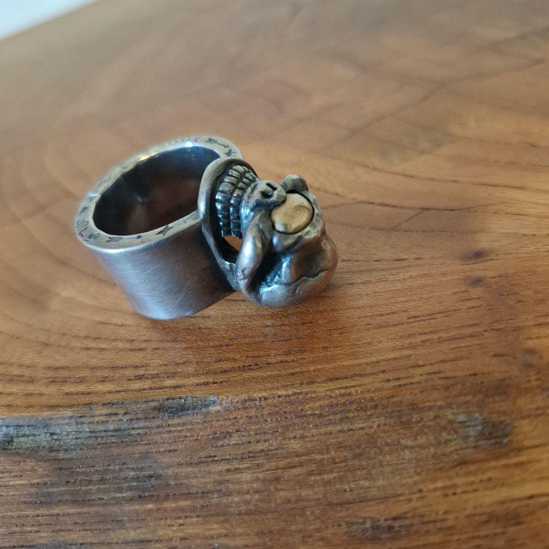 ベ*タ様 ストップライトスカルリング18金目21号 的を絞って生きろ