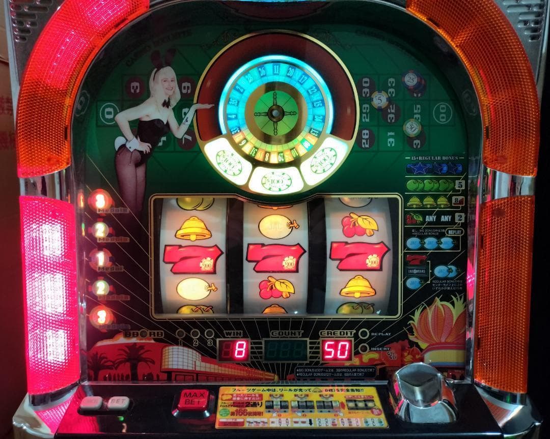 【パチスロ実機】オリンピア★ラスベガス【不要機付】４号機・超レア・人気台