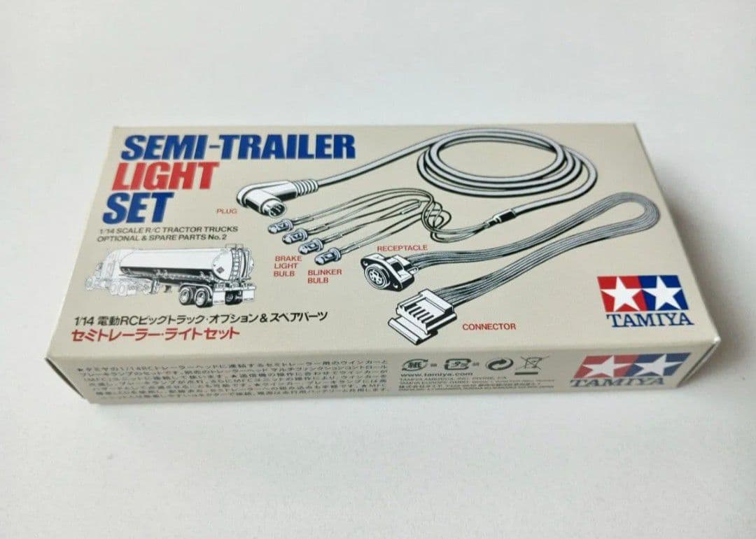 (ライトセット付) TAMIYA 1/14 3軸リーファー・セミトレーラー