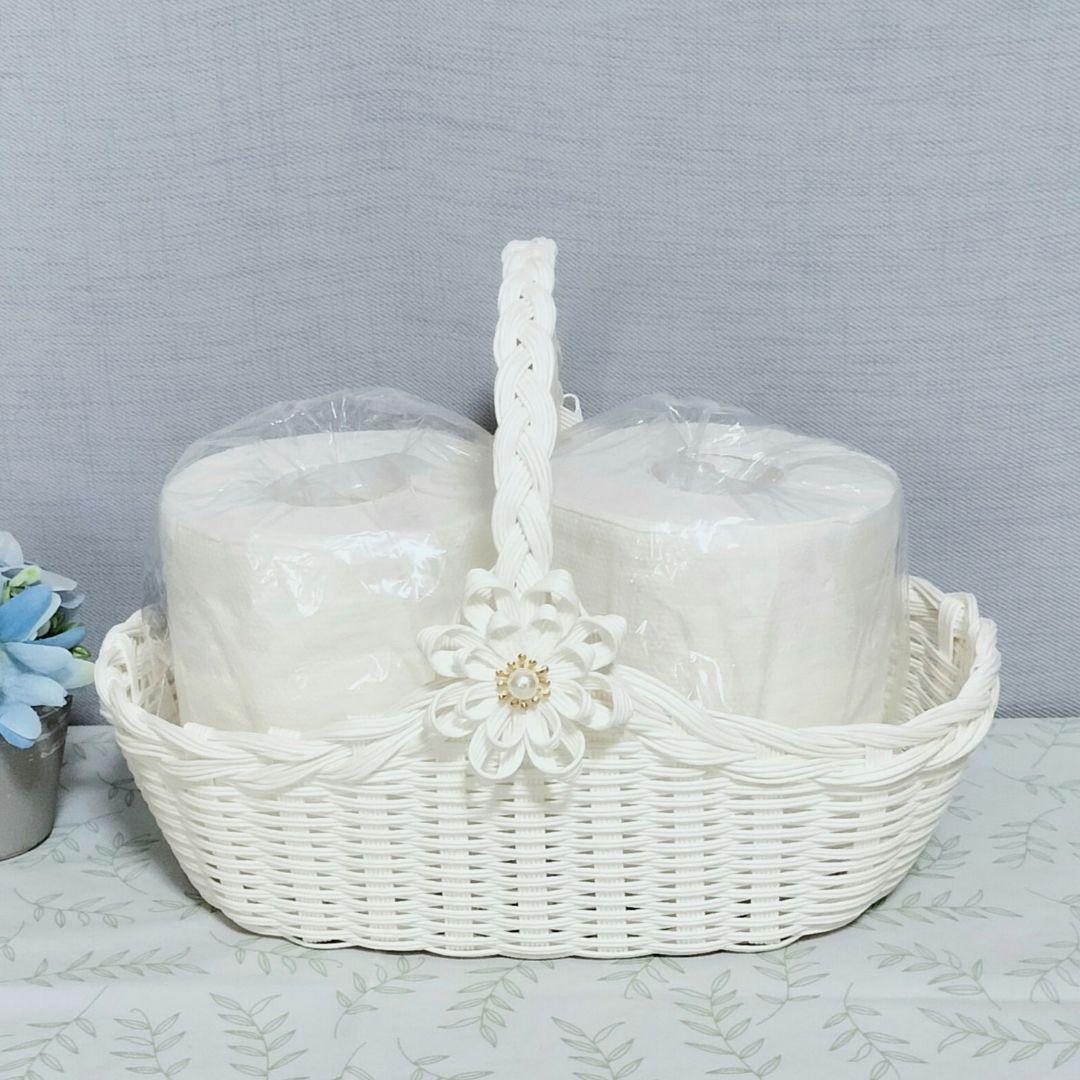 かご バスケット 中 エコクラフト 結婚式 リングピロー クラフトバンド