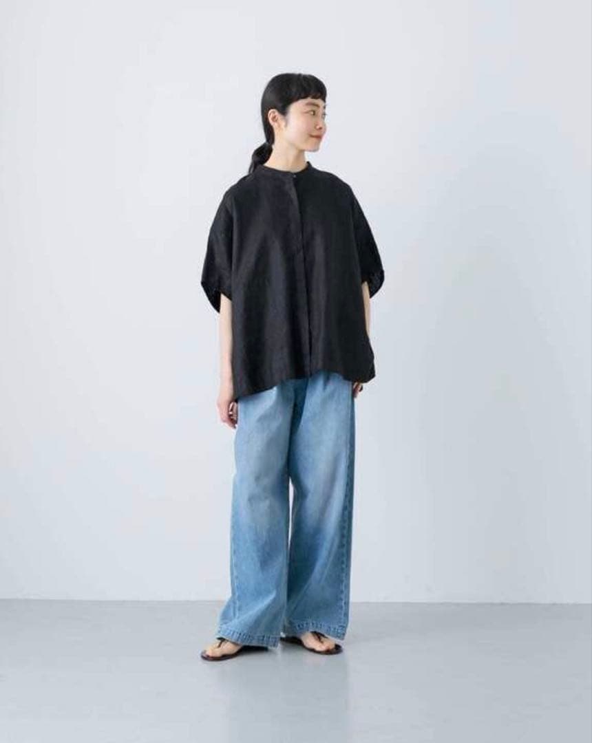 kagure かぐれ リネン スクエア ケープシャツ - メルカリ