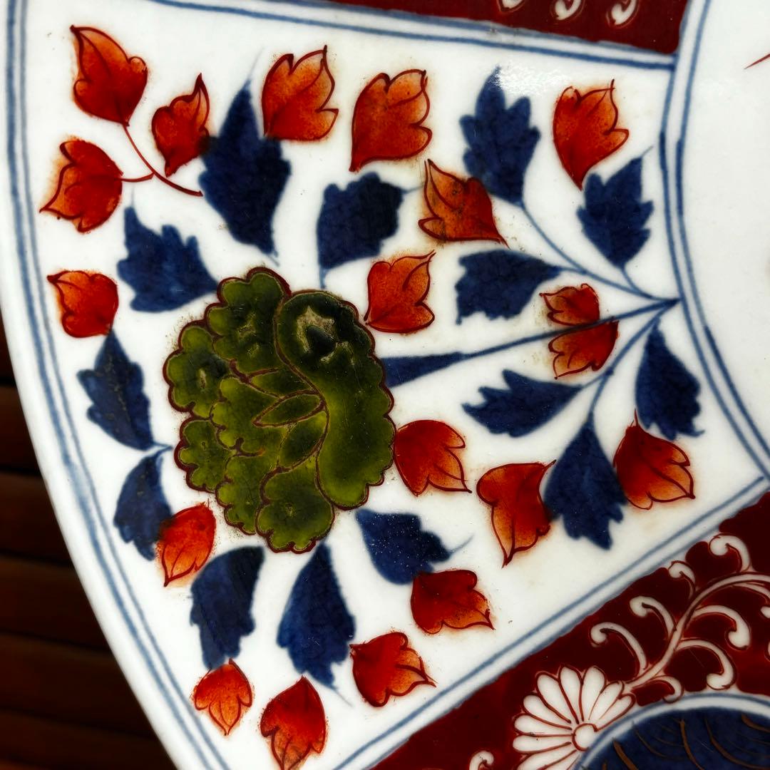 江戸時代 古伊万里焼 赤絵 飾り皿 お正月に - メルカリ