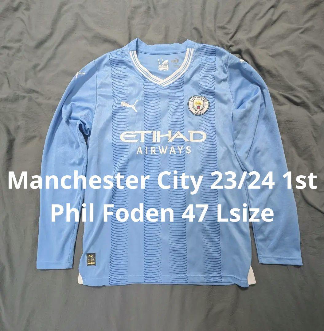 ウェア Manchester City 23/24 1st Phil Foden 47 NWT MANCHESTER CITY 2023 2024 HOME FOOTBALL SHIRT JERSEY EPL #47