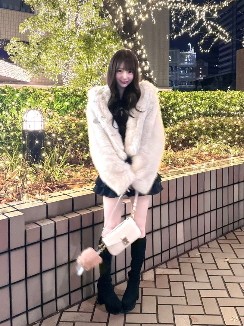 jouetie ベルトミドルファーコート アイボリー - メルカリ