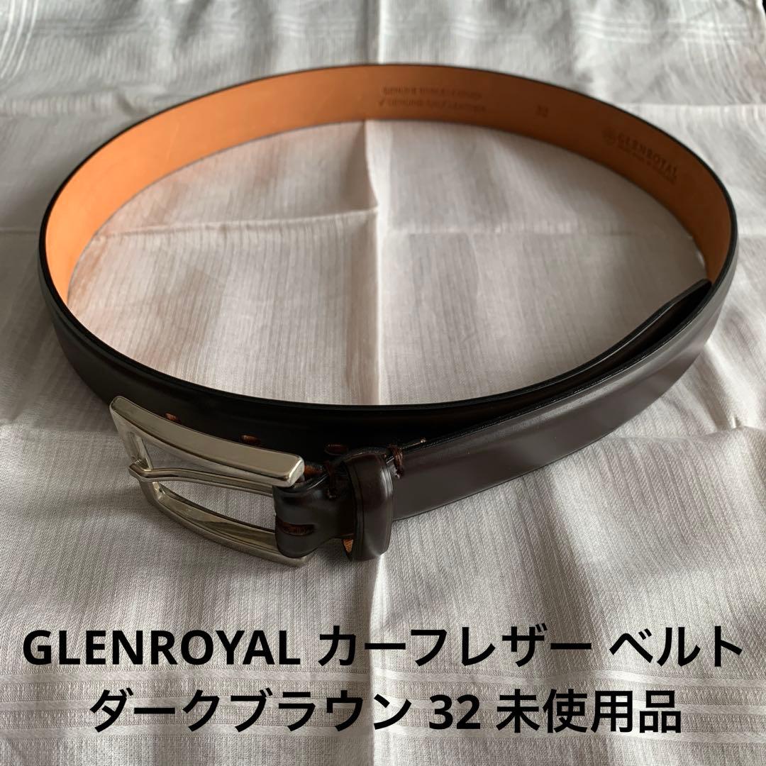 未使用品 GLEN カーフレザー ベルト ダークブラウン 32 カーフ レザー アジャスタブルベルト ダークブラウン – MINIMAL WARDROBE
