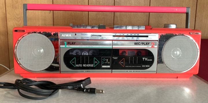 昭和レトロ】AIWA ダブルカセット CS-W20 【ジャンク】 - メルカリ