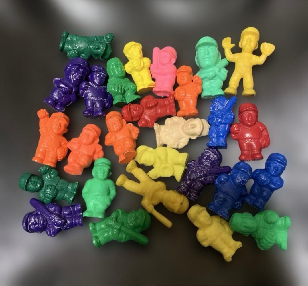 野球 消しゴム フィギュア プラ人形 27個 当時物 キン消し 昭和レトロ