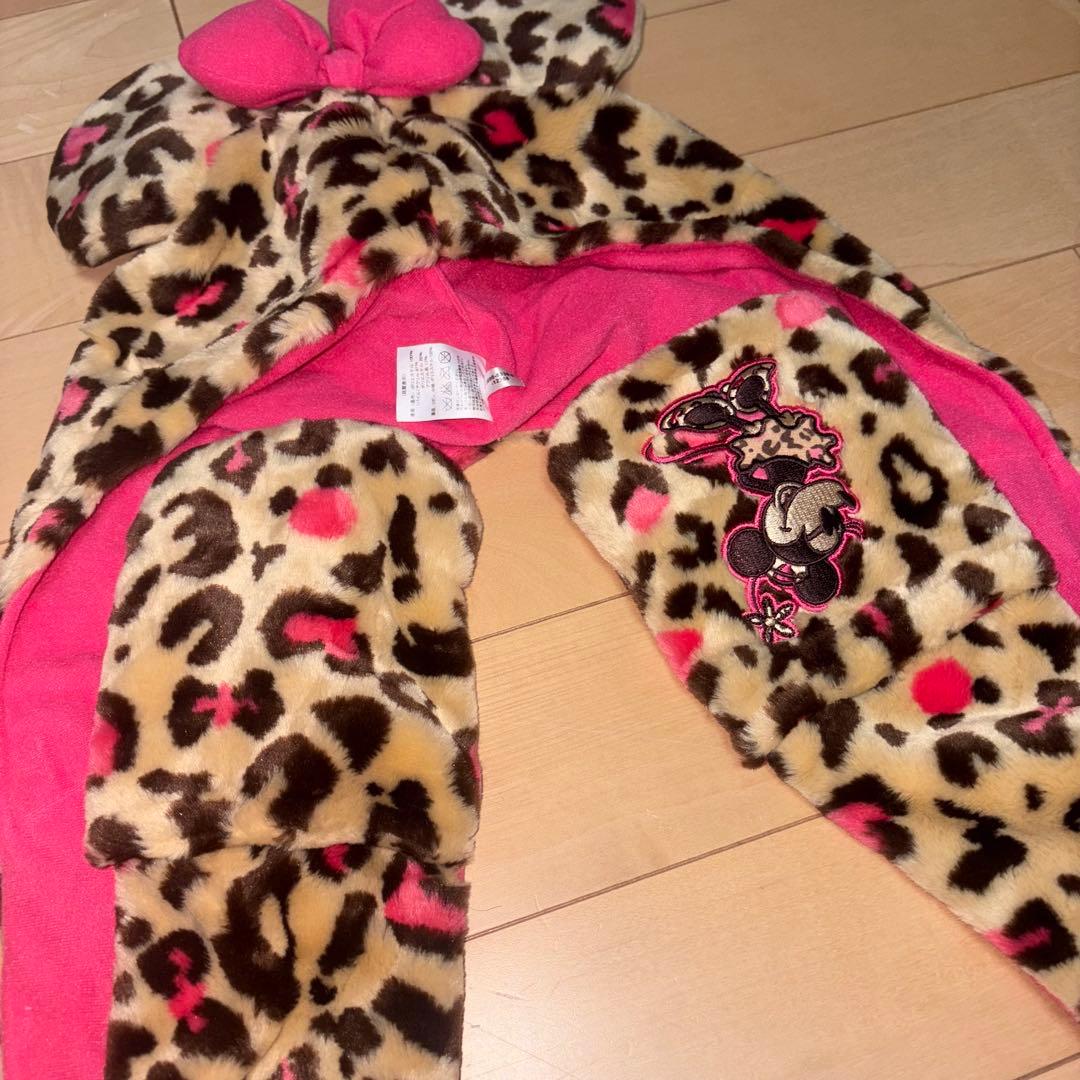 ディズニー ヒョウ柄 マフラーキャップ 豹柄 ミニー - メルカリ