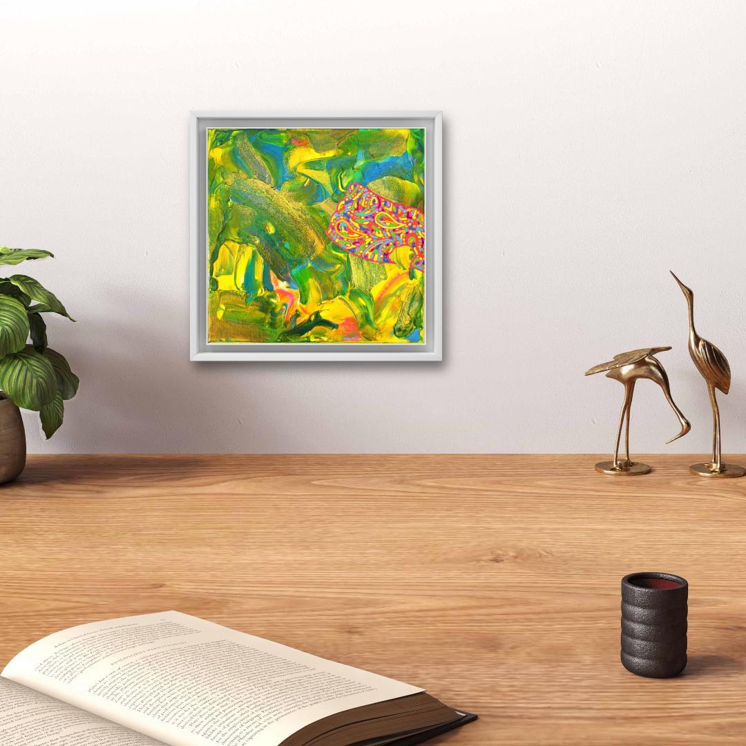 ティーンエイジ /テクスチャーアート 18×18㎝ S0 原画1点のみ モダン