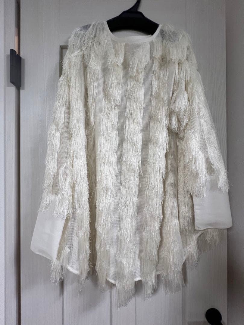 Amerivintage FULL FRINGE OVER TOP ホワイト