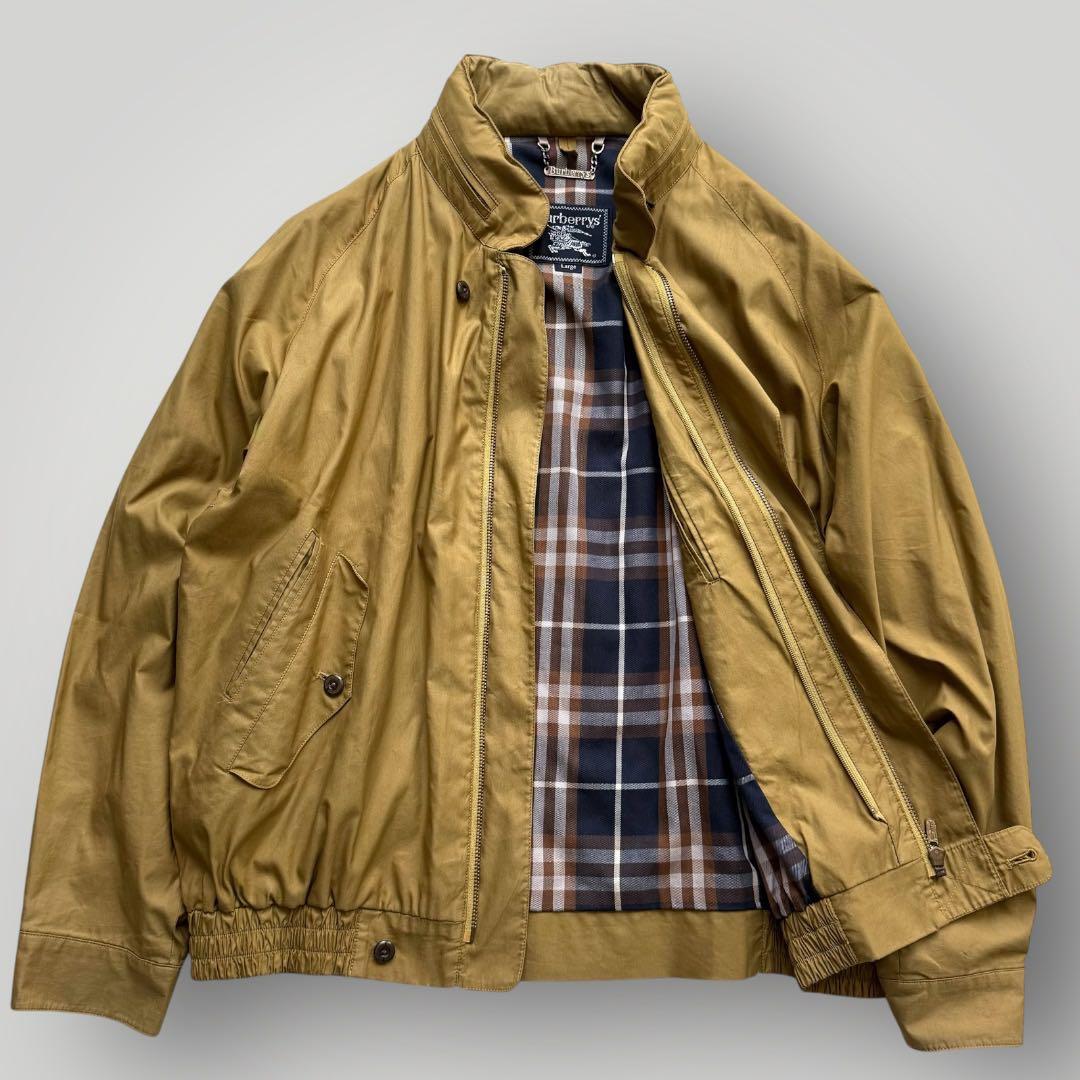 美品☆BURBERRY スイングトップ フード ノバチェック マスタード L