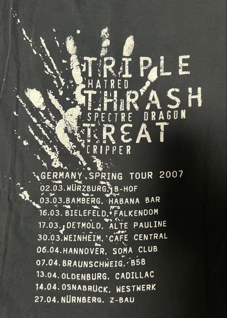 TRIPLE THRASH TREAT ツアーTシャツ L 黒 y2k ブラック