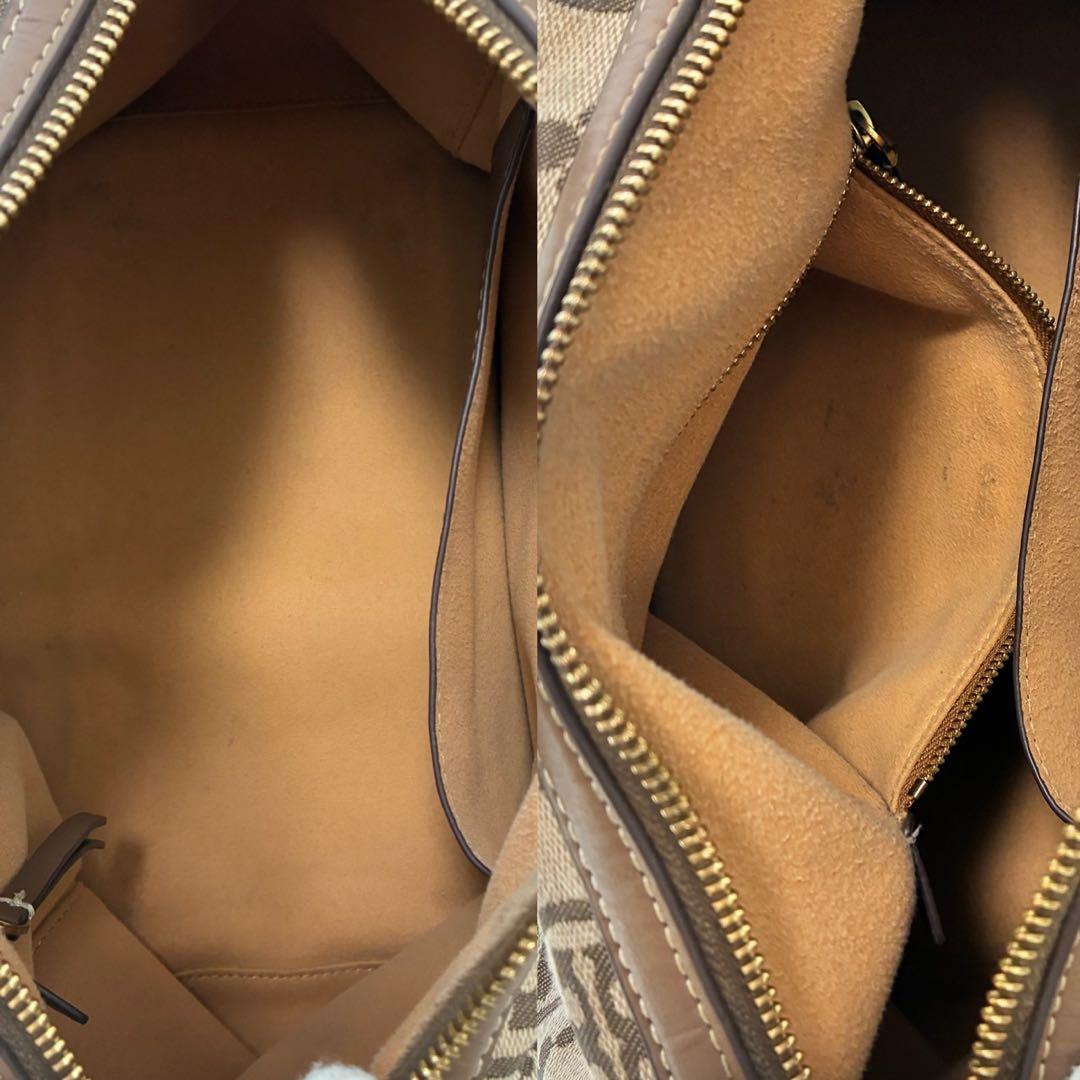 美品】トリーバーチ Tモノグラム バレルバッグ 2way ショルダーバッグ