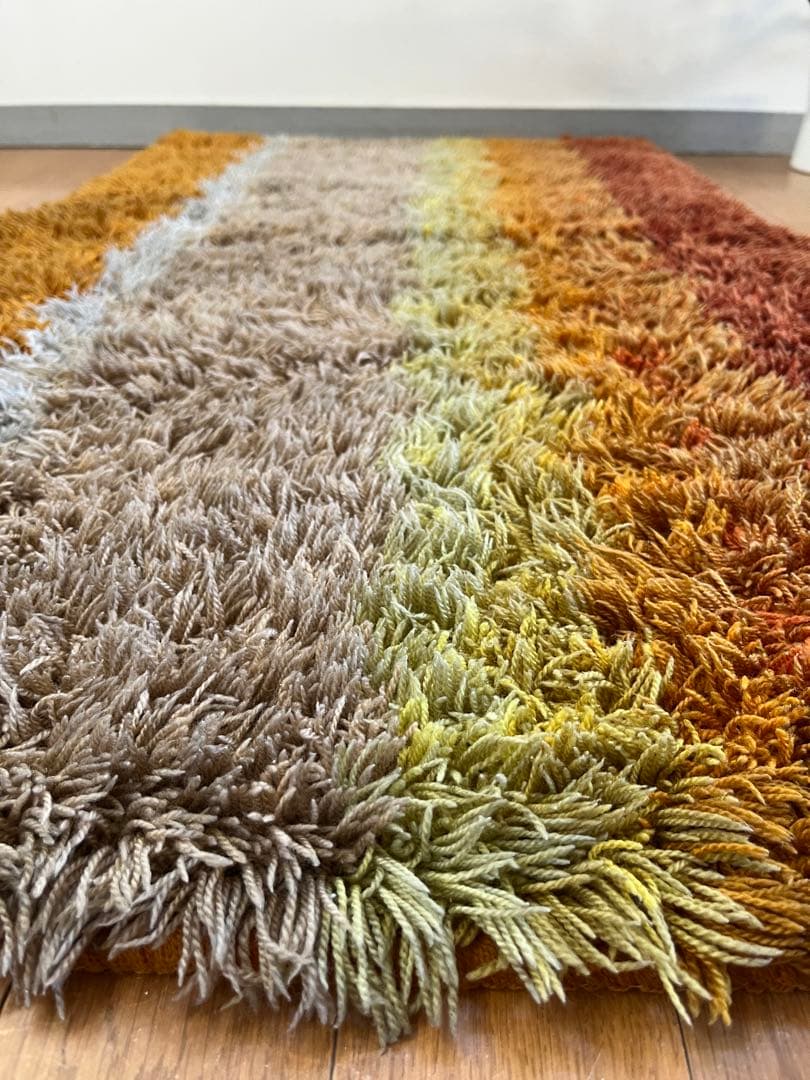 ヴィンテージ ラグマット シャギー ミッドセンチュリー 北欧スタイル