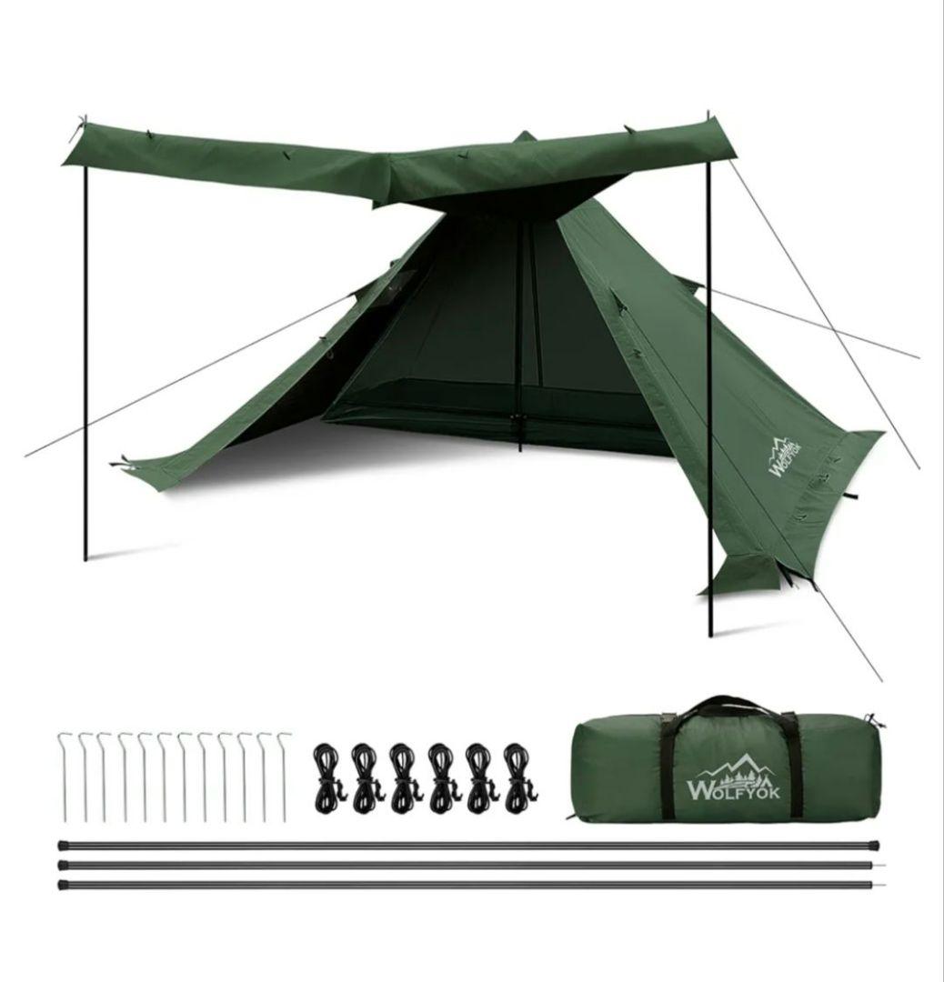 Wolfyok ワンポールT/C　ソロティピーテント 煙突ポート付 TCティピーテント ソロ | キャンプ用品・テントの通販ならVASTLAND