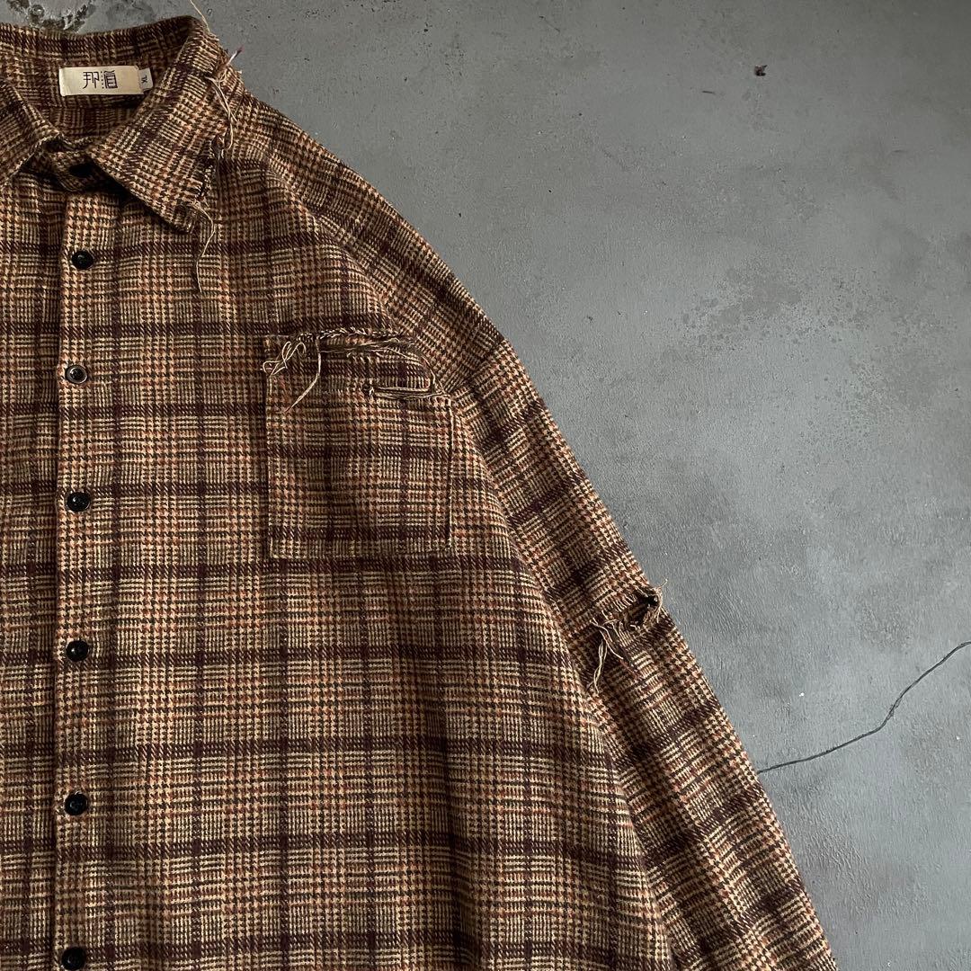 90's grunge “XL“boro flannel shirt