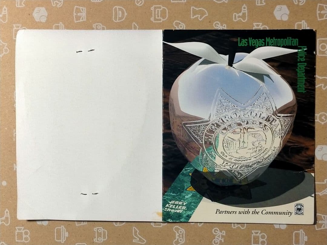 ☆ア❻。「アメリカ.ラスベガス市警察ワッペン…台紙付き」。