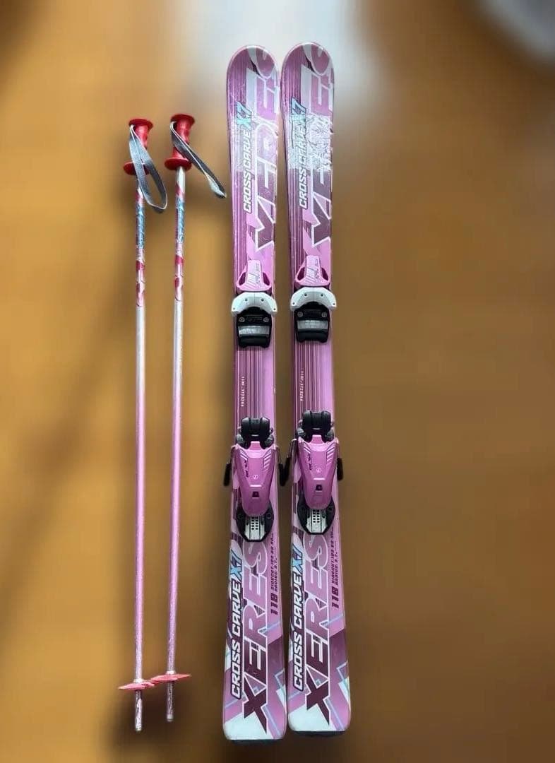 CROSS CARVE X7 スキーセット ピンク118cm - メルカリ