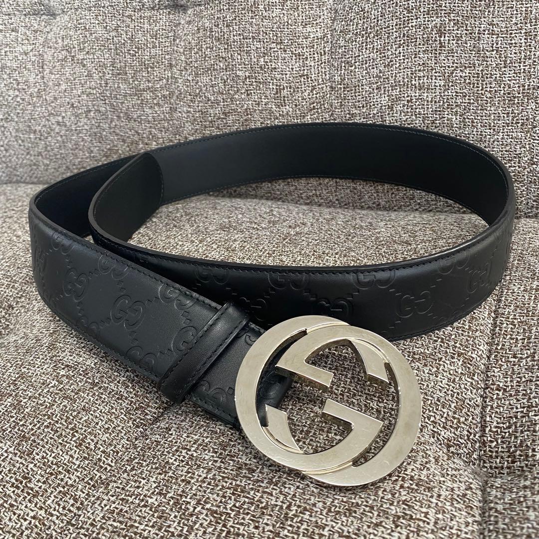 GUCCI グッチ インターロッキングG ベルト ブラック レザー D17 インターロッキングG バックル付き ベルト ・ブラック レザー | GUCCI公式