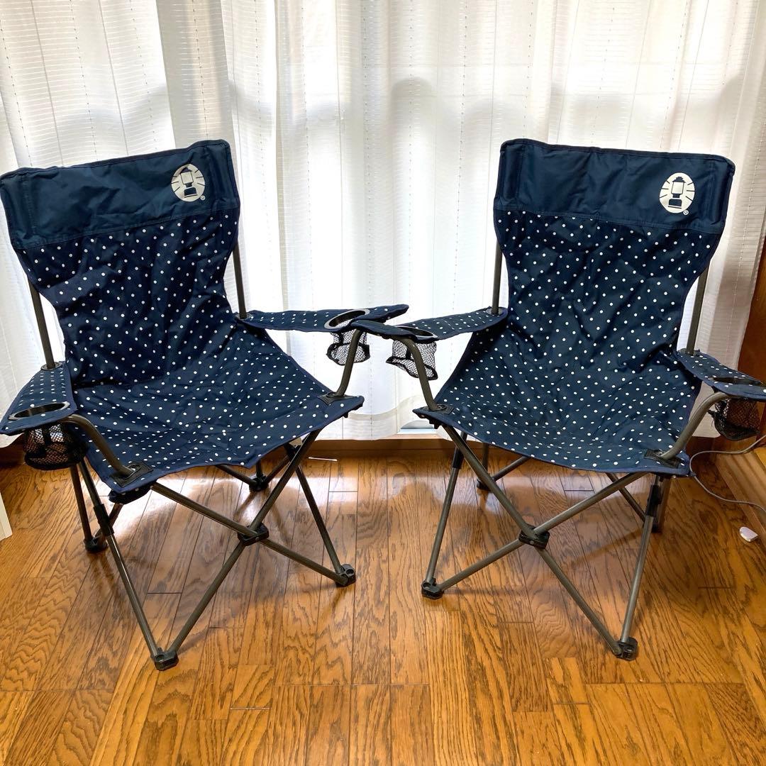 コールマン リゾートチェア ドット柄 廃盤品 2脚セット - メルカリ
