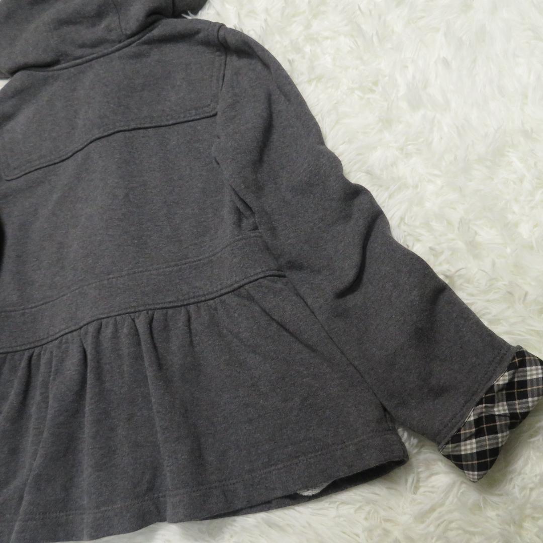 バーバリー ブルーレーベル ダッフルパーカー ノバチェック グレー 38 M