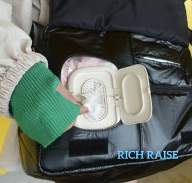 新品未使用】完売品 リッチレイズ マザーズバッグ ブラック - メルカリ