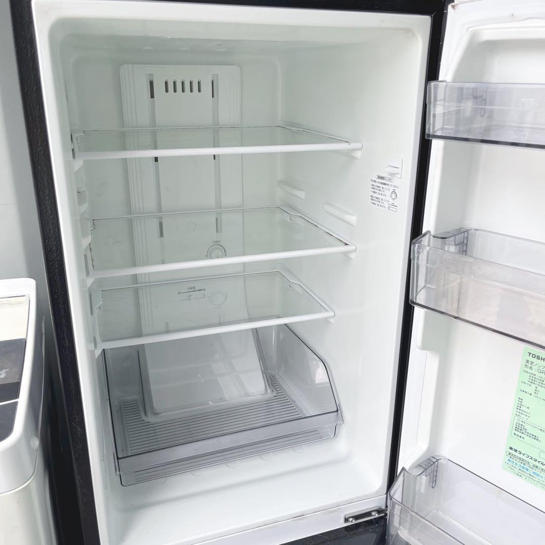 14取付無料！東芝スタイリッシュブラック冷蔵庫高性能風乾燥付き洗濯機