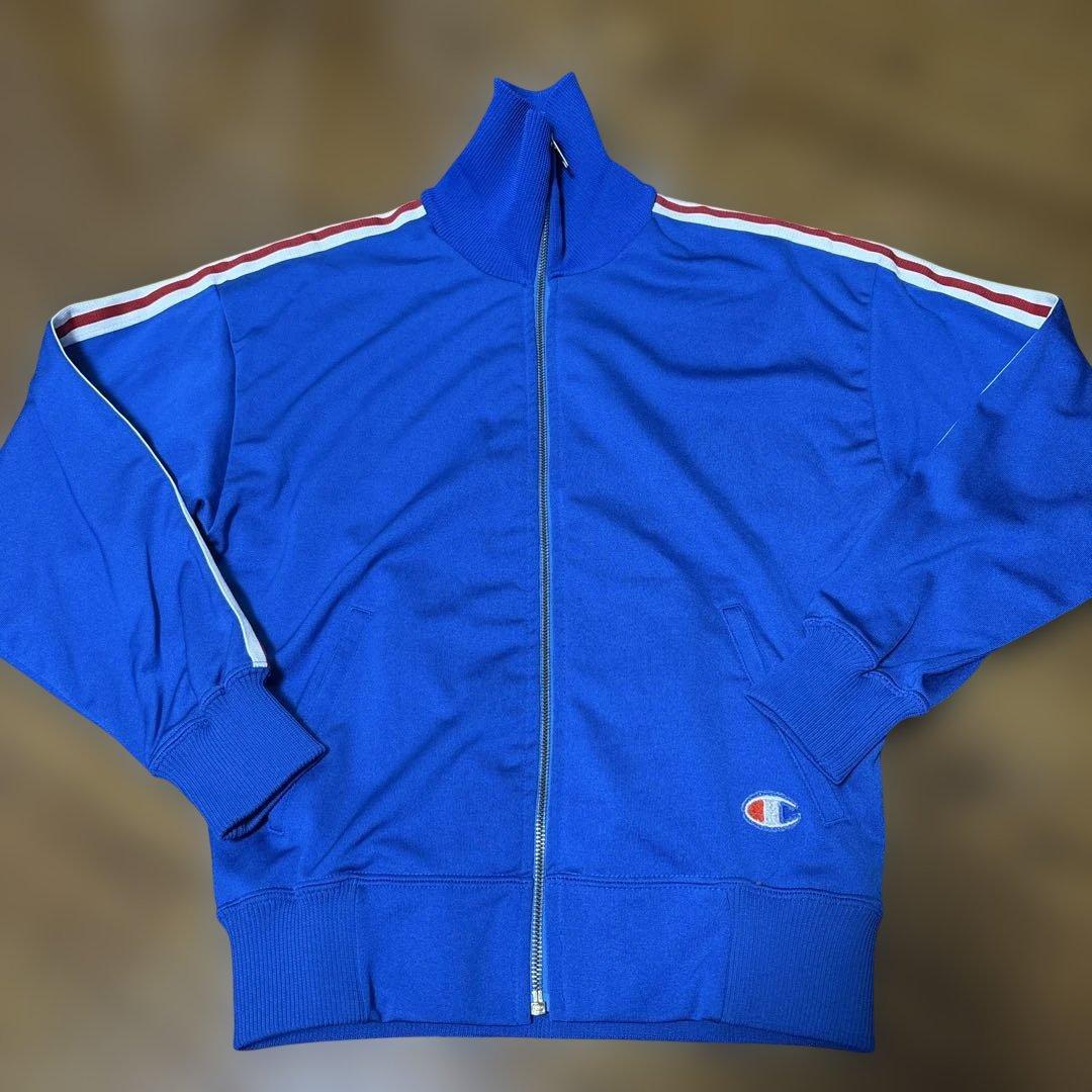 Champion 青 ジップアップジャージ M - メルカリ