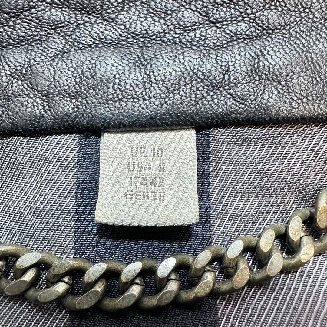 バーバリーブリット ライダースジャケット バイカージャケット 羊革 黒