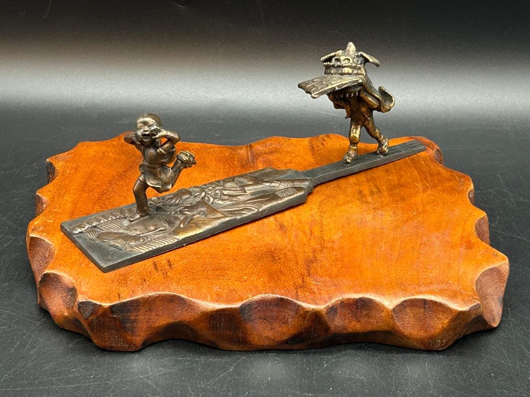 文鎮 ペーパーウエイト 高岡銅器 なきべそ　獅子舞　下尾治彦 作 楽天市場】文鎮 ペーパーウエイト 高岡銅器 なきべそ 〜獅子舞〜下尾