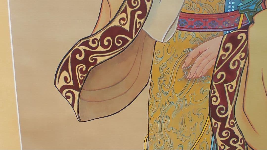 2月15日(日)出品終了@ 孫文秀・劉松岩 賛に秦始皇帝 肖像中国画 肉筆掛軸