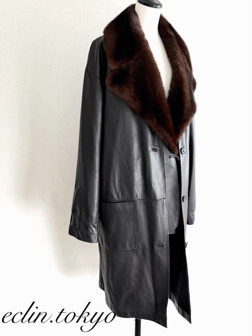 HERMES 《ミンク！着脱ファー》ベスト&コート2点SET！コートE4832