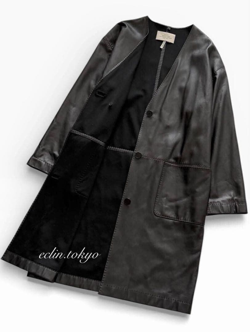 HERMES 《ミンク！着脱ファー》ベスト&コート2点SET！コートE4832