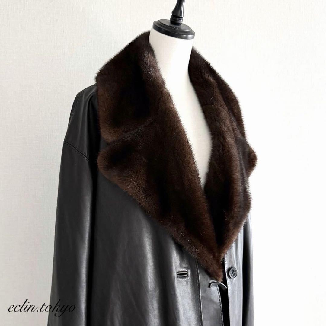 HERMES 《ミンク！着脱ファー》ベスト&コート2点SET！コートE4832