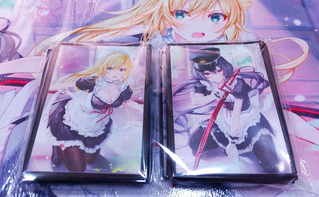 遊戯王　閃刀姫　レイ　ロゼ　スリーブ　プレイマット　メイド　ミッドナイトブルー